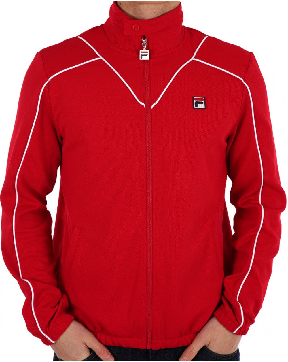 Fila Vintage Noble Track Top Red White
