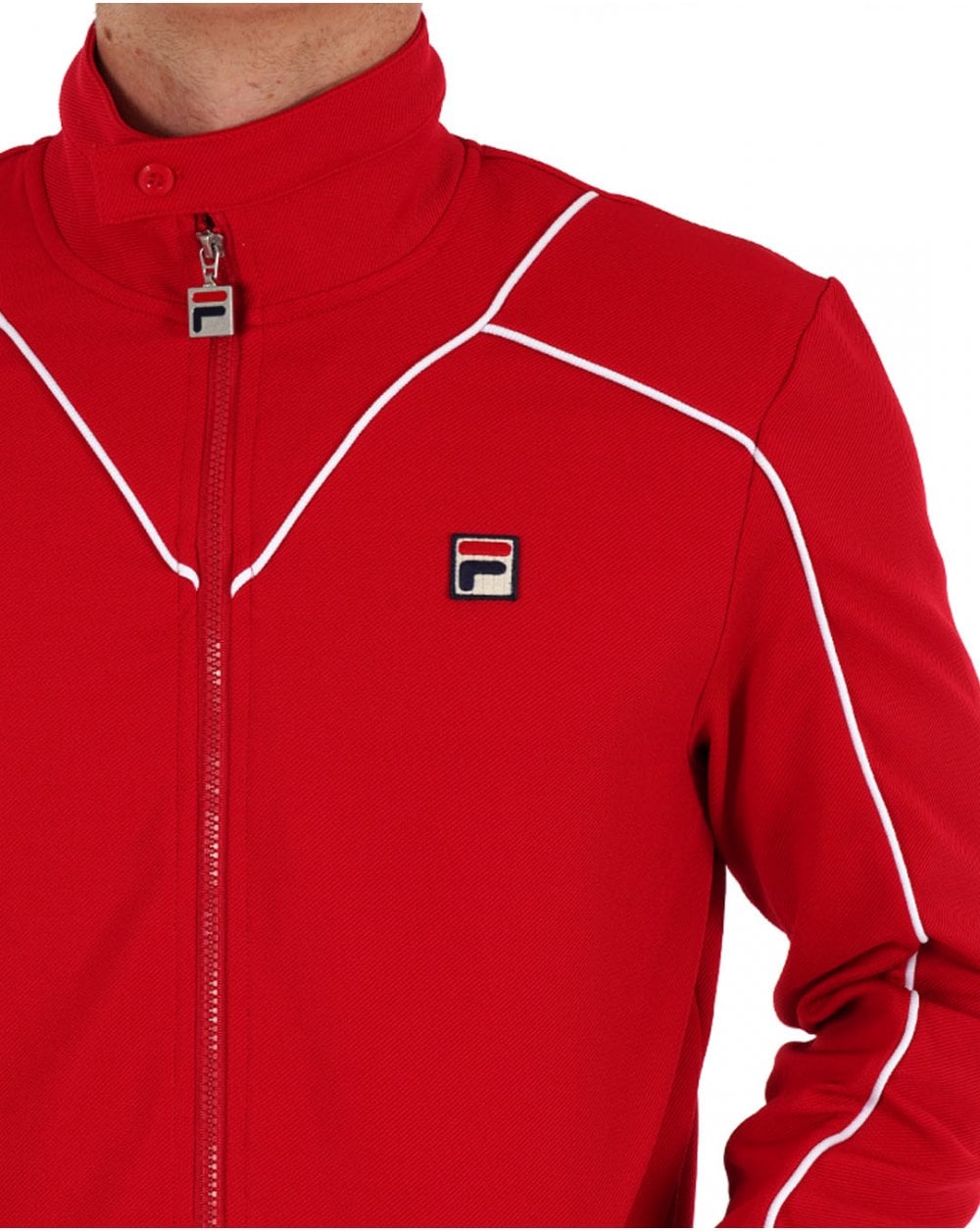 Fila Vintage Noble Track Top Red White