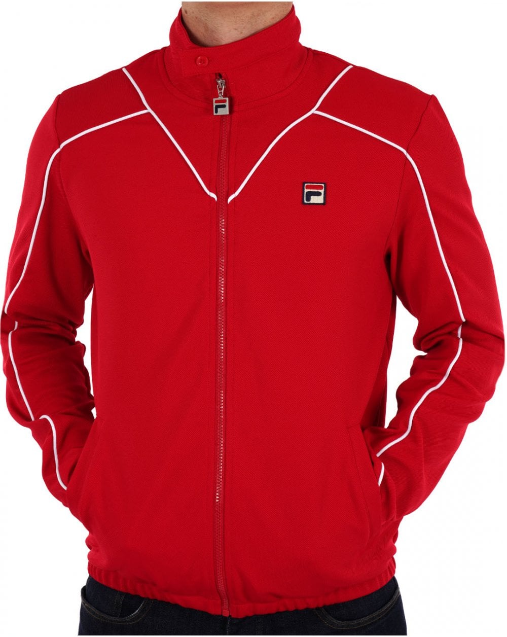 Fila Vintage Noble Track Top Red White