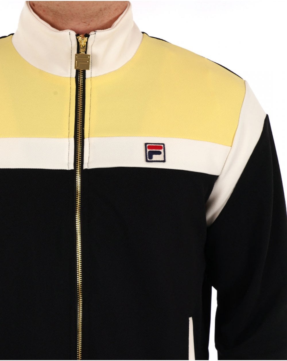 Fila Vintage Cruz Track Top Yellow / Black / Gardenia
