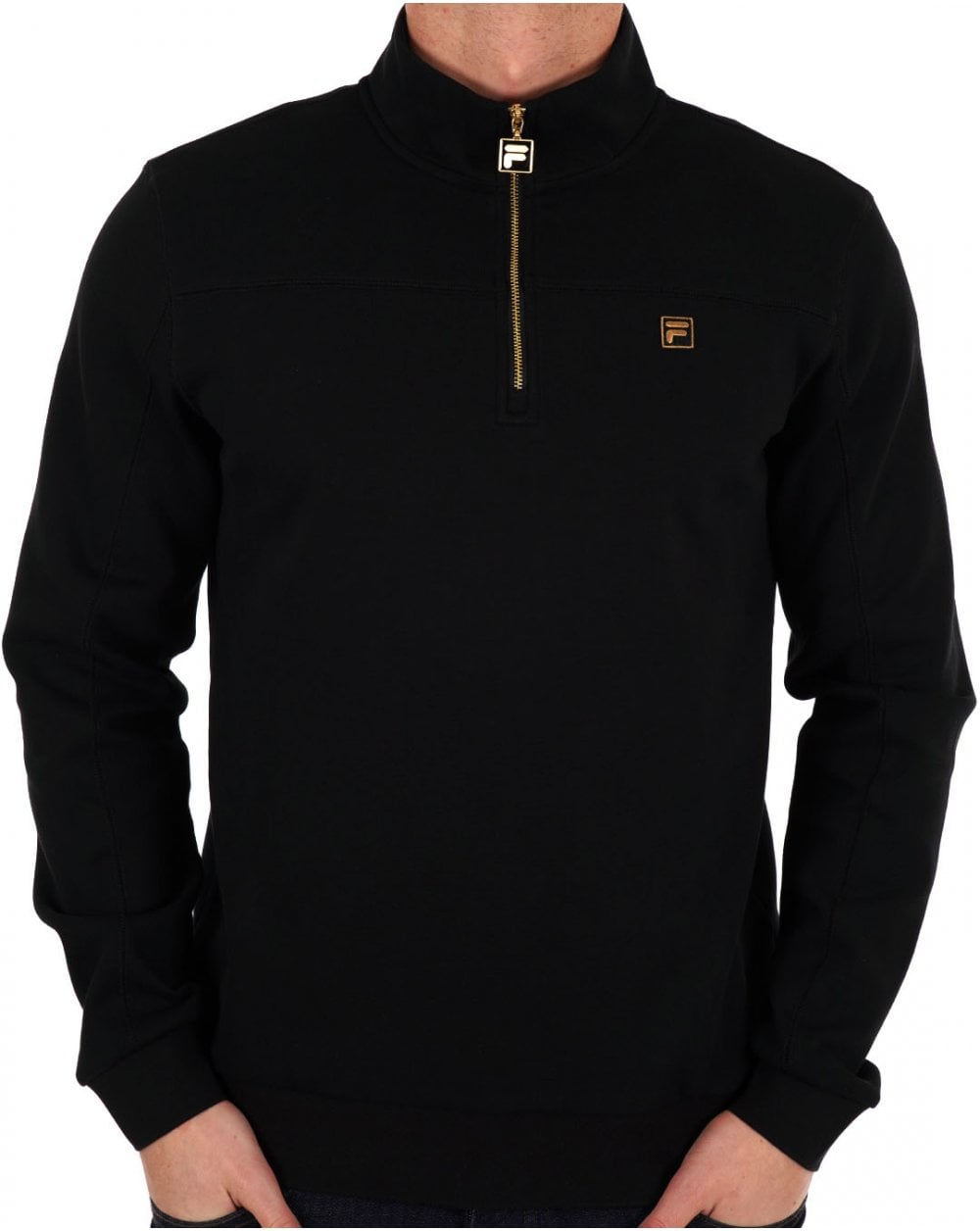 Fila Gold Half Zip Sweat Black
