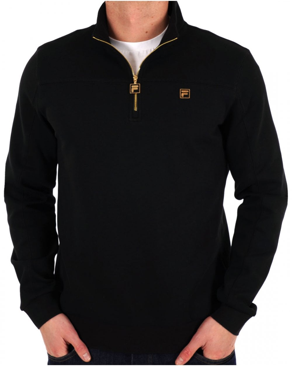 Fila Gold Half Zip Sweat Black