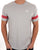 Sergio Tacchini 2 Stripe T Shirt Grey -Red