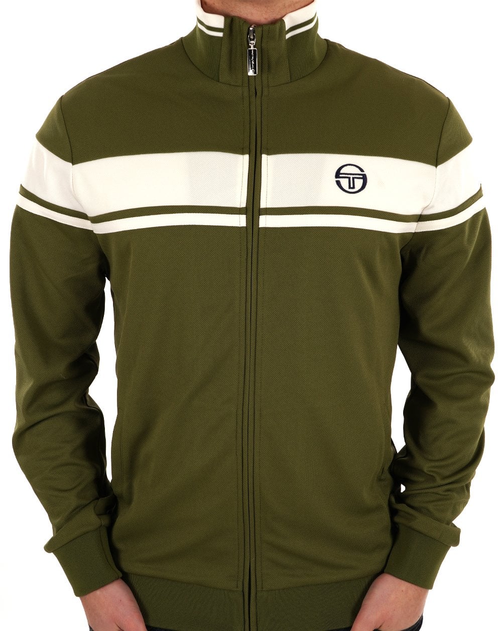 Sergio Tacchini Masters Track Top Khaki Gardenia