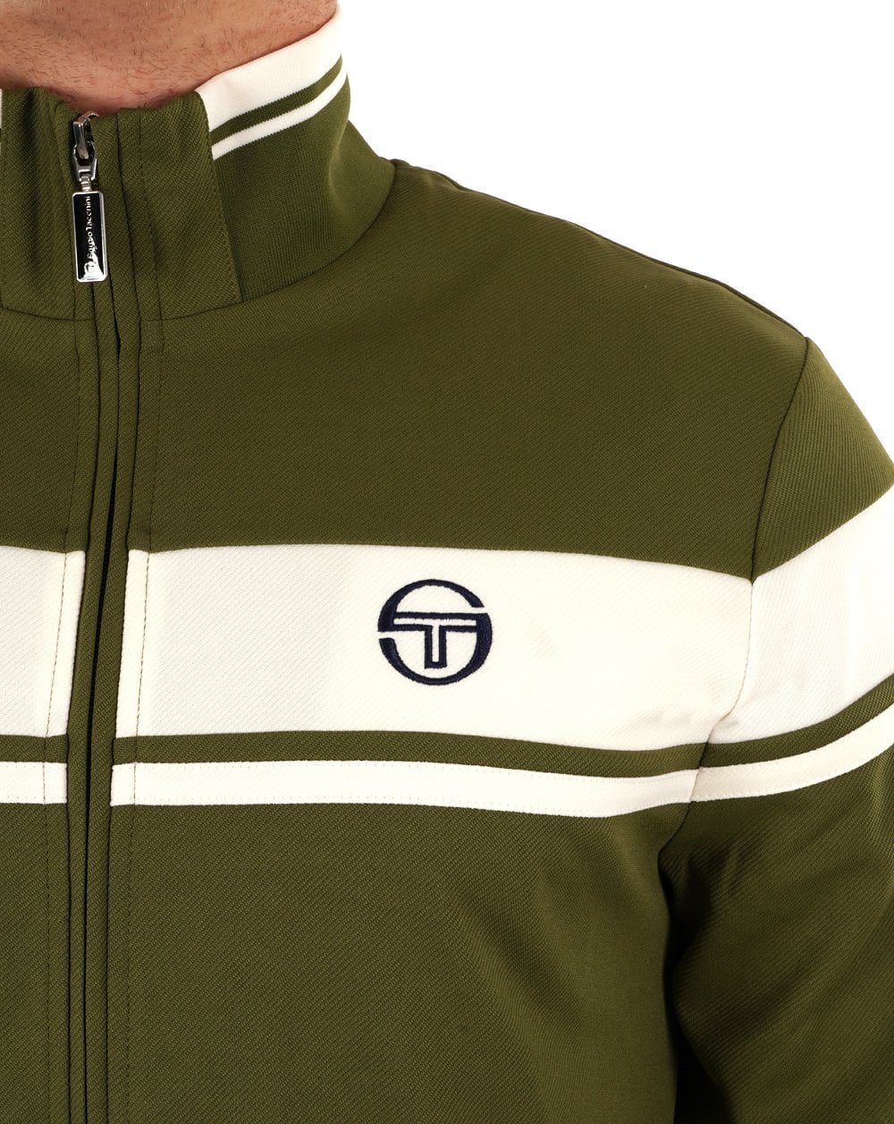 Sergio Tacchini Masters Track Top Khaki Gardenia