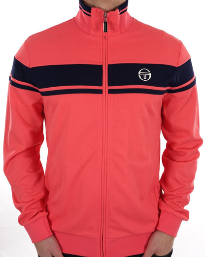 Sergio Tacchini Masters Track Top Deep Coral / DK Navy
