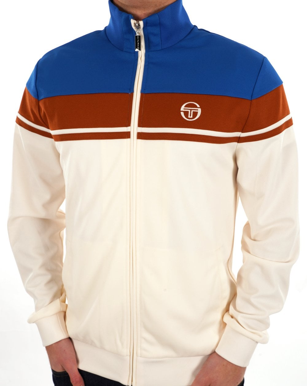Sergio Tacchini Masters Track Top Blue Choc Gardenia