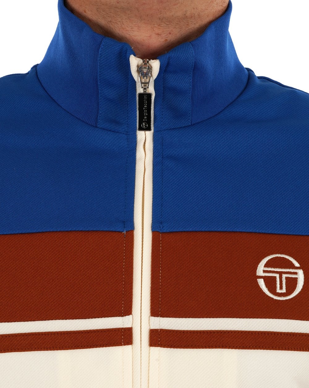 Sergio Tacchini Masters Track Top Blue Choc Gardenia