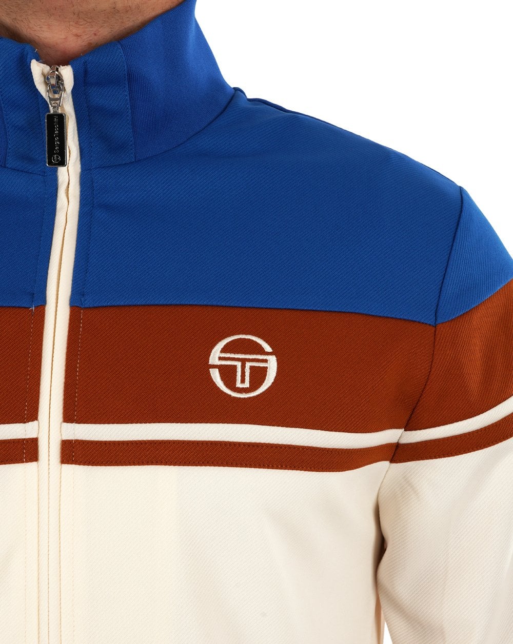 Sergio Tacchini Masters Track Top Blue Choc Gardenia
