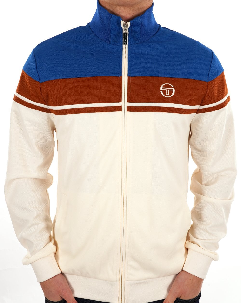 Sergio Tacchini Masters Track Top Blue Choc Gardenia