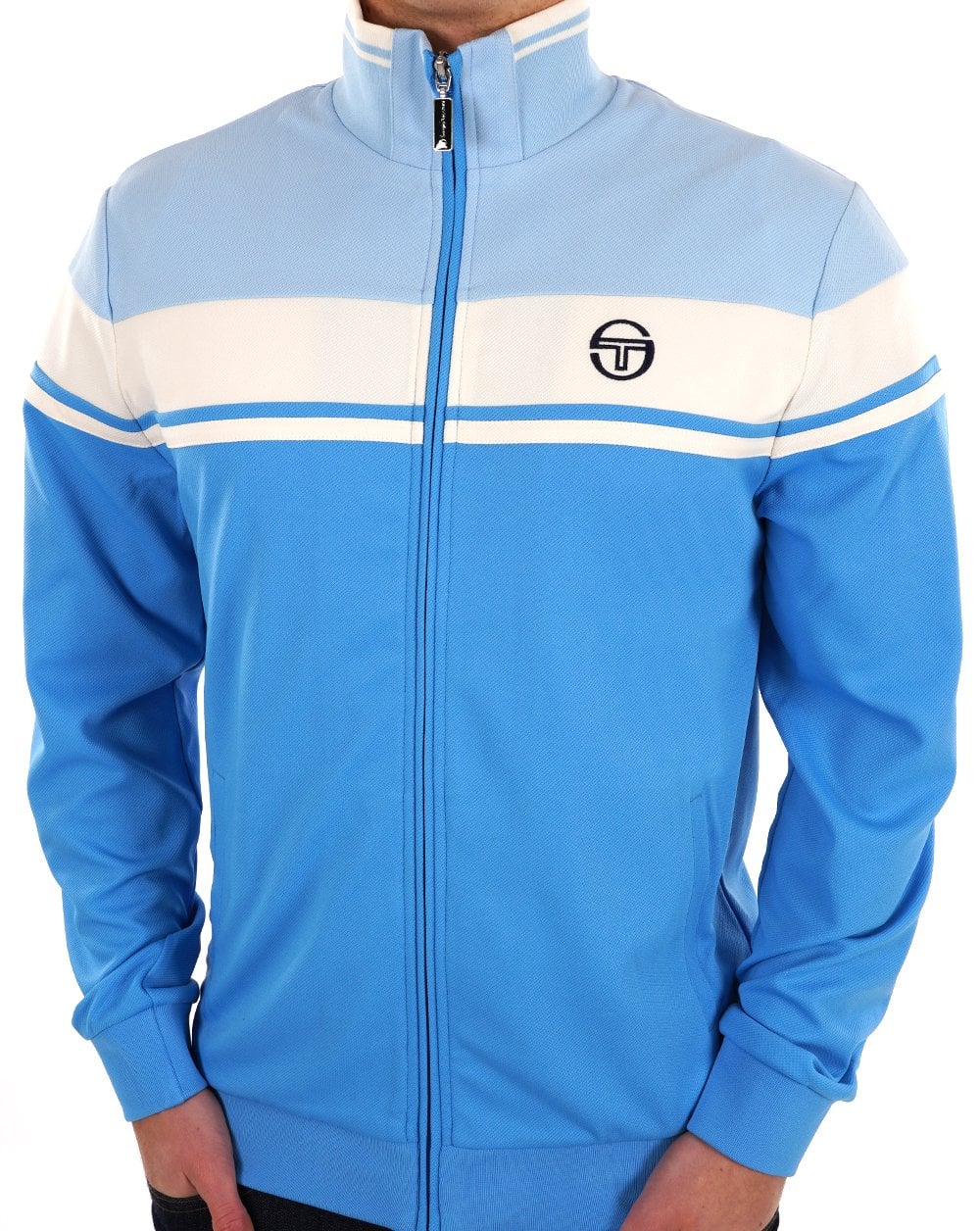 Sergio Tacchini Masters Track Top Sky Azure Blue