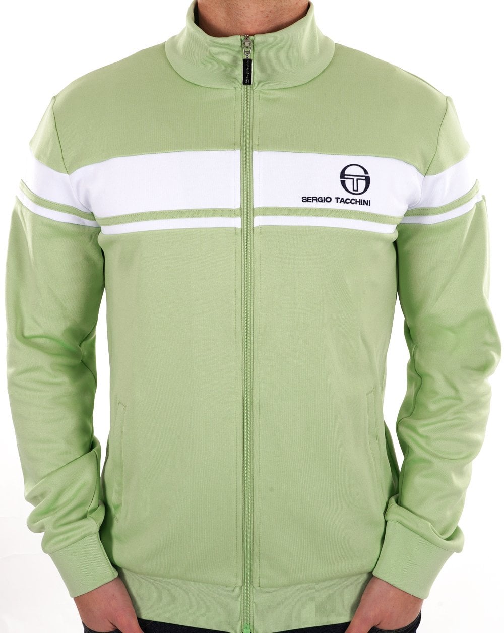 Sergio Tacchini Masters Track Top Lt Green White