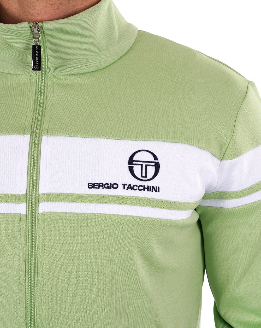 Sergio Tacchini Masters Track Top Lt Green White