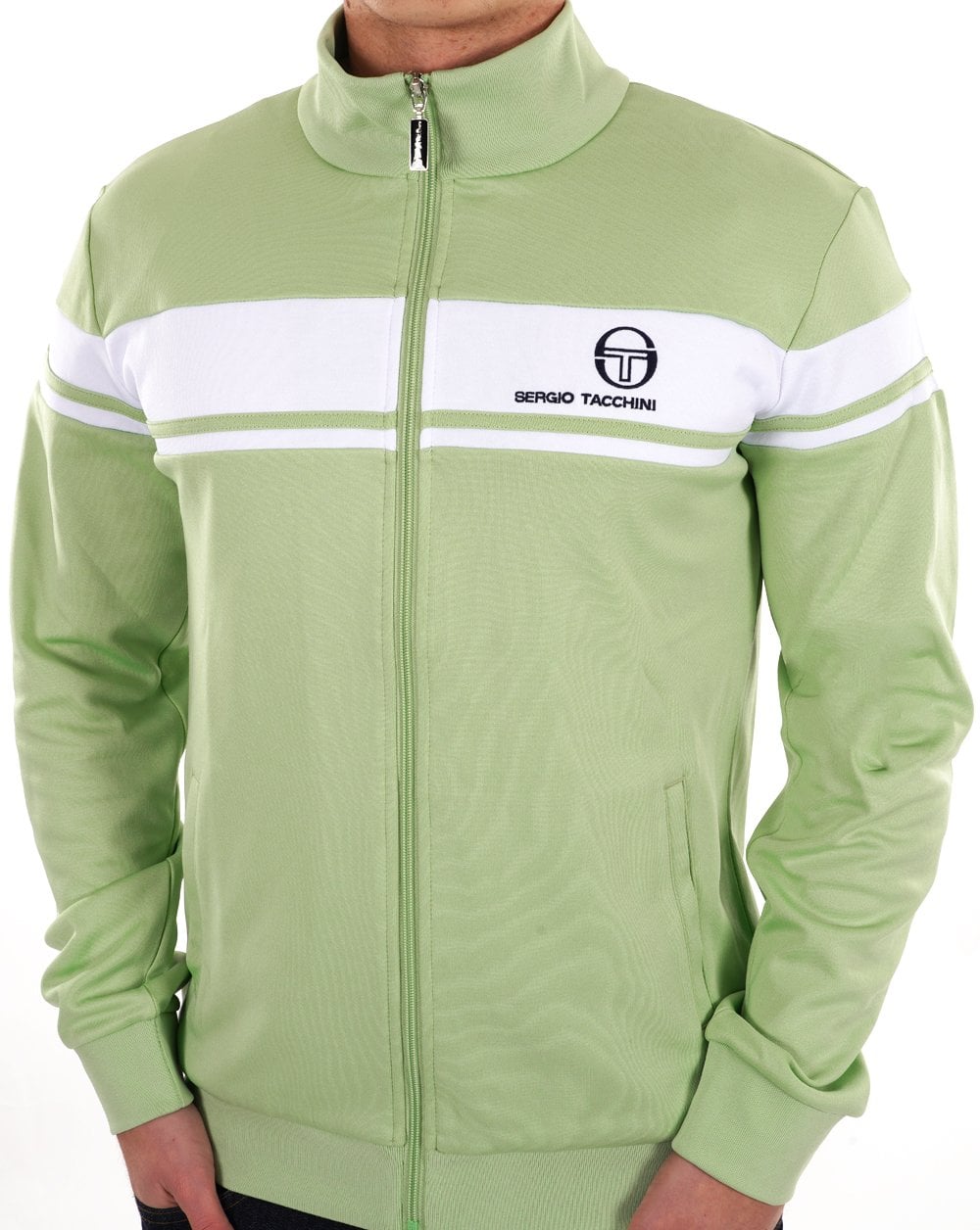 Sergio Tacchini Masters Track Top Lt Green White