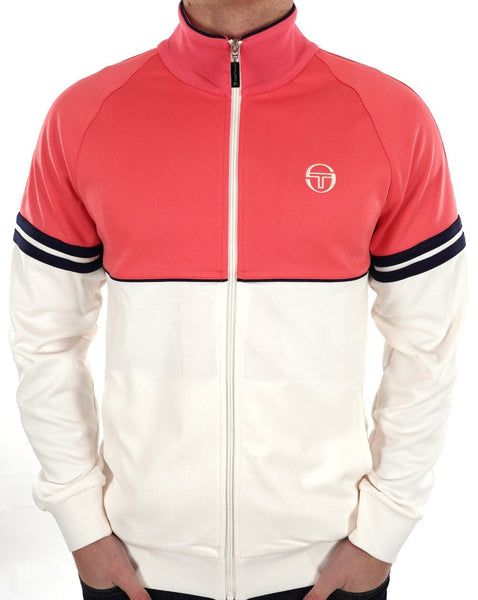 Sergio Tacchini Orion Track Top Deep Coral Gardenia