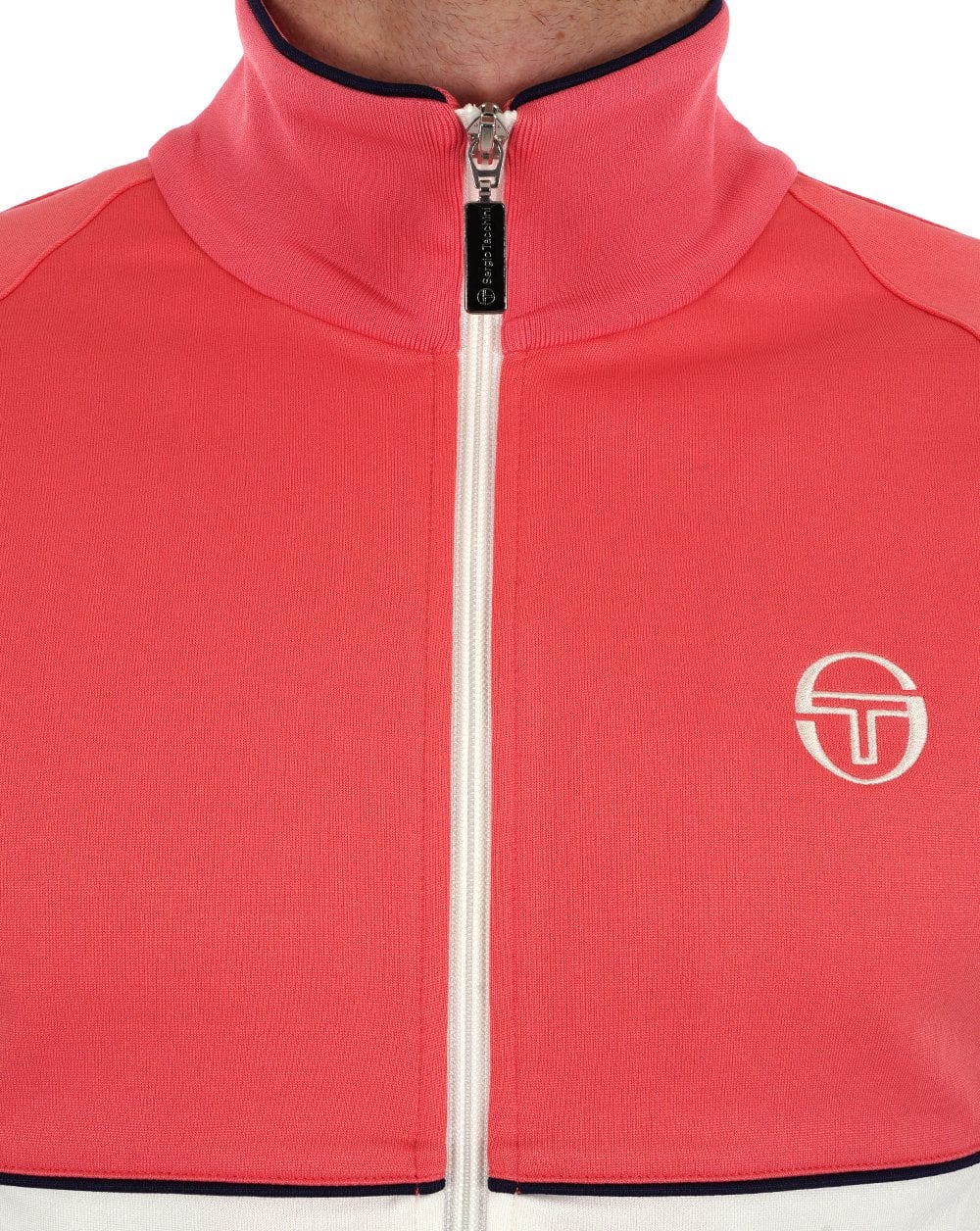 Sergio Tacchini Orion Track Top Deep Coral Gardenia
