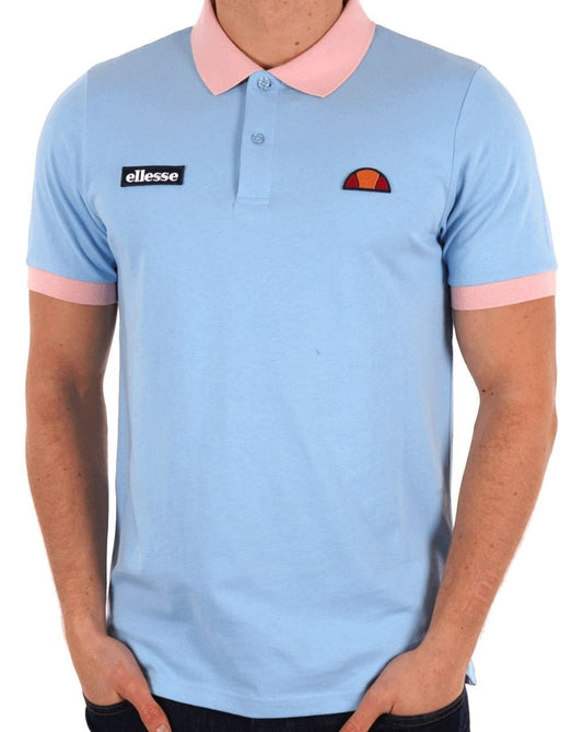 Ellesse Lessepsia Polo Shirt Light Blue/Pink