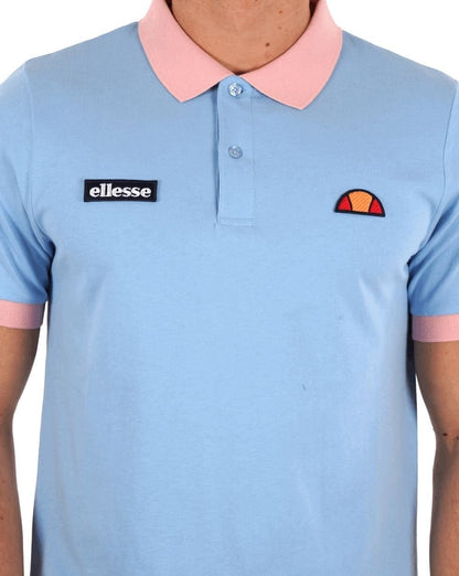 Ellesse Lessepsia Polo Shirt Light Blue/Pink