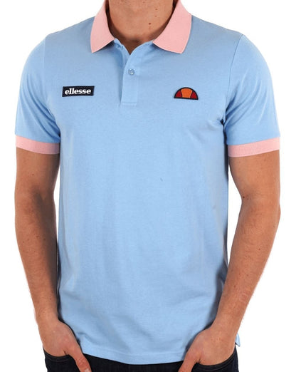 Ellesse Lessepsia Polo Shirt Light Blue/Pink