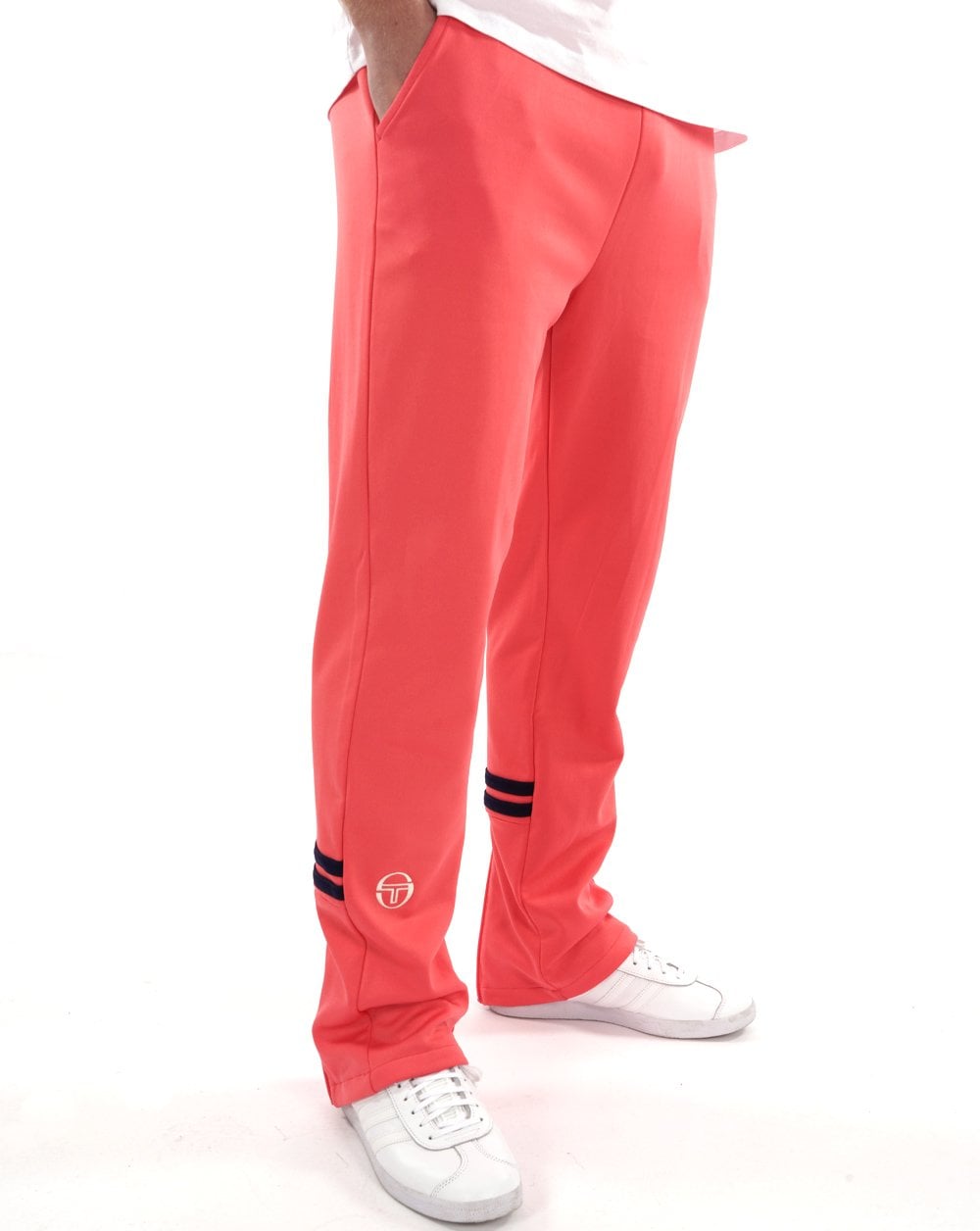 Sergio Tacchini Zip Bottom Track Pants Deep Coral