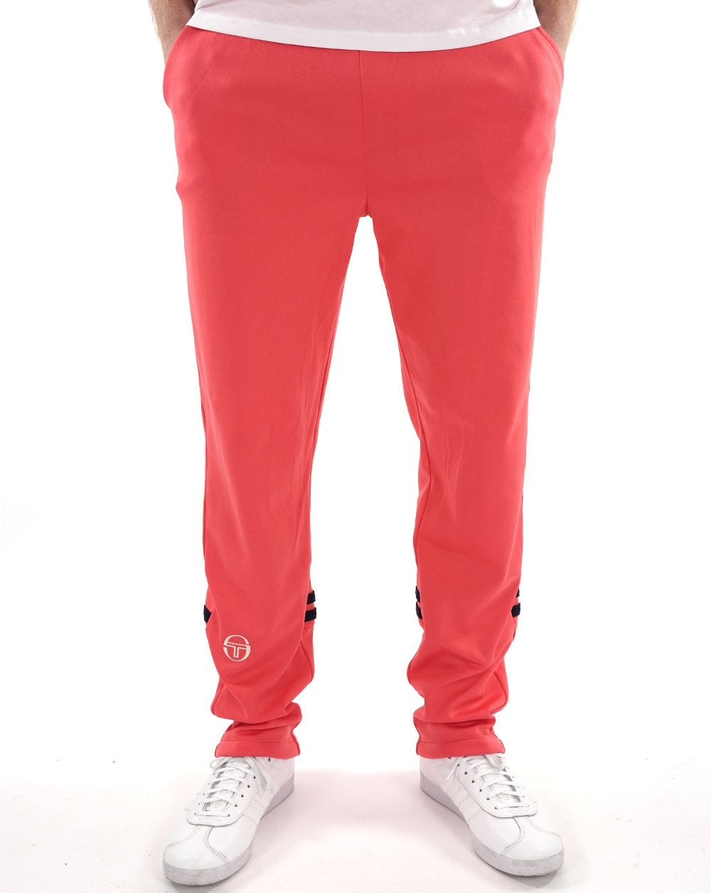 Sergio Tacchini Zip Bottom Track Pants Deep Coral