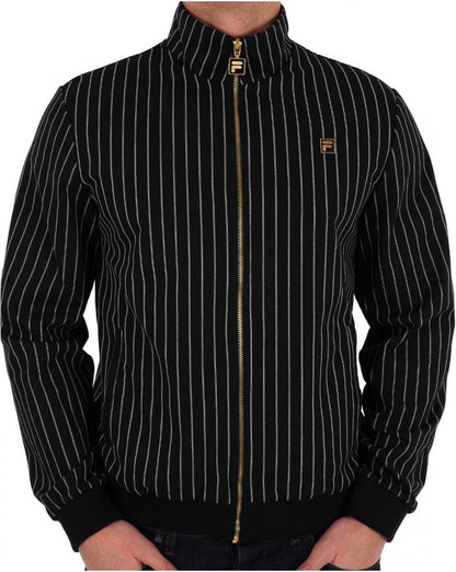 Fila Gold Striped Jacket Black / Off White stripe