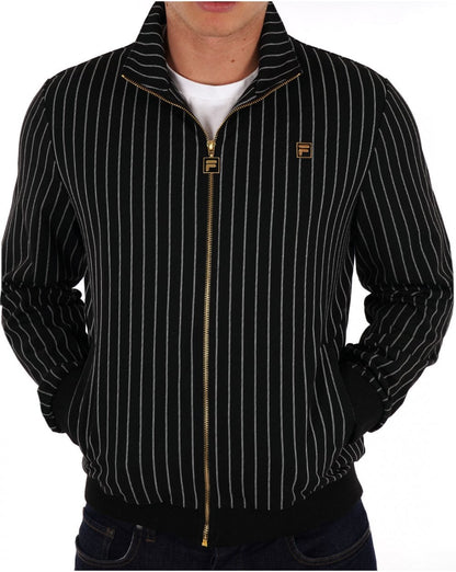 Fila Gold Striped Jacket Black / Off White stripe