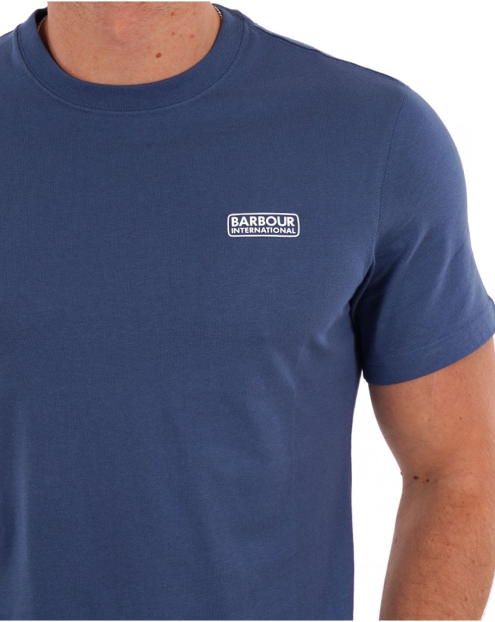 Barbour International Small Logo T-shirt North Sea Blue