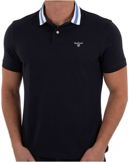 Barbour Hawkesmoor Tipped Polo Shirt Navy