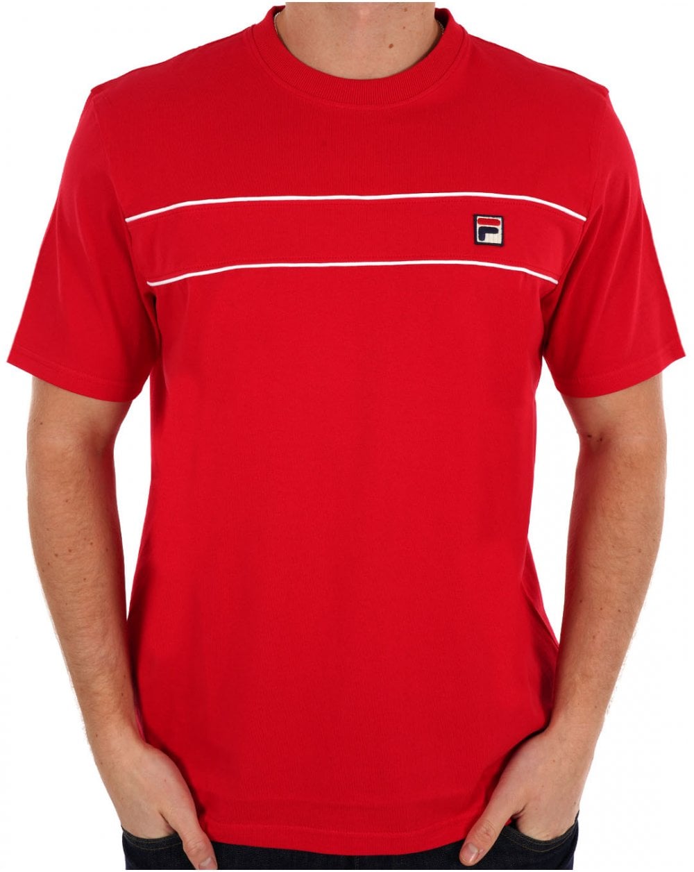 Fila Vintage Tris T Shirt Red/White