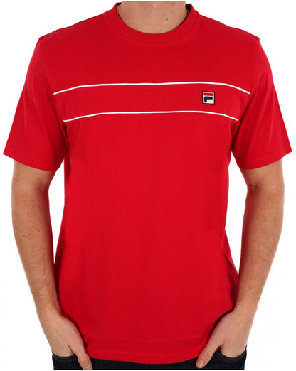 Fila Vintage Tris T Shirt Red/White