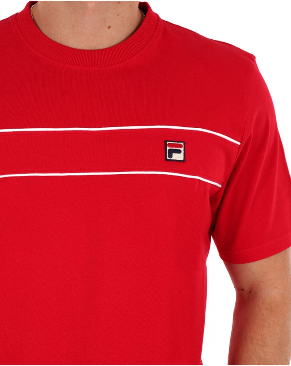 Fila Vintage Tris T Shirt Red/White