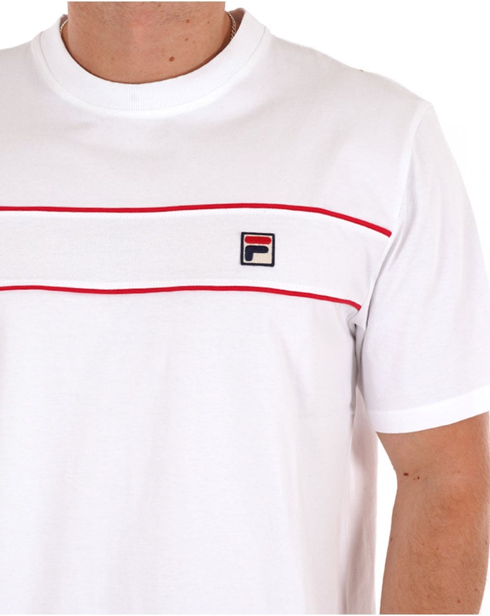 Fila Vintage Tris T Shirt White/Red