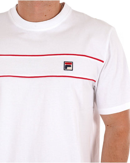 Fila Vintage Tris T Shirt White/Red