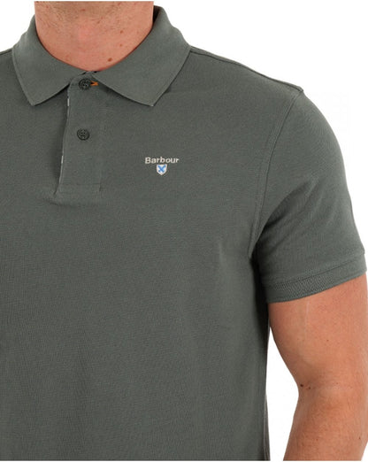 Barbour Tartan Pique Polo Shirt Vintage Teal