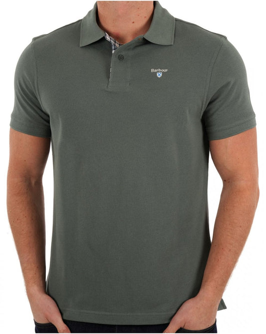 Barbour Tartan Pique Polo Shirt Vintage Teal