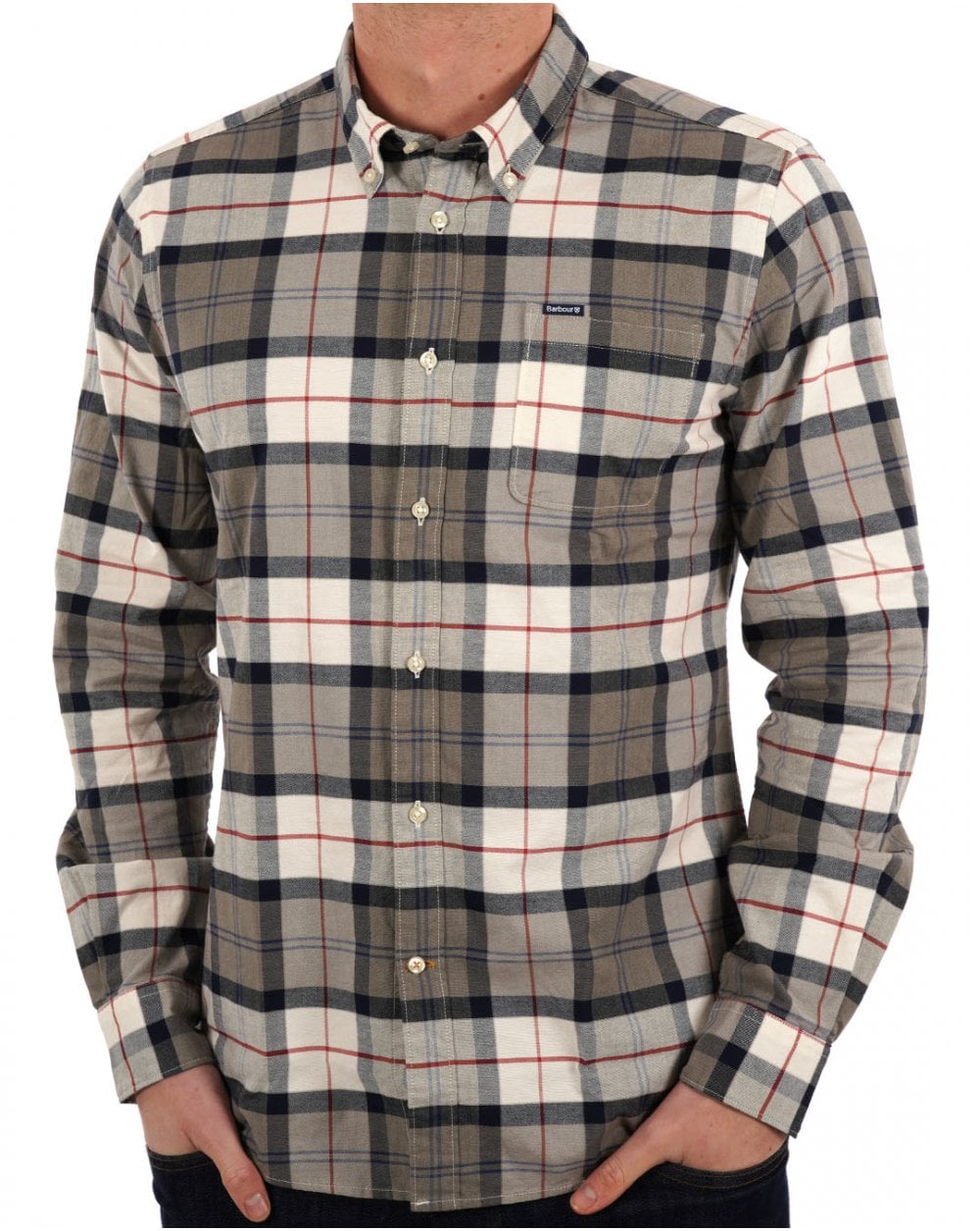 Barbour Lewis Tailored Shirt Bleached Pine Tartan
