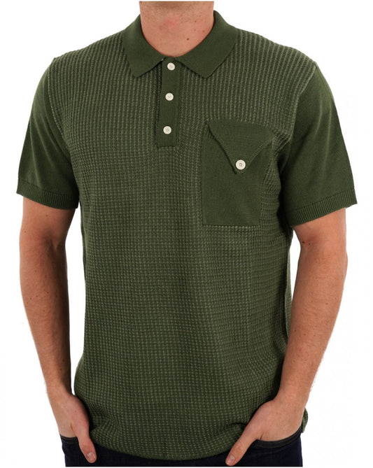 Pretty Green Roxy SS Knit Polo Green