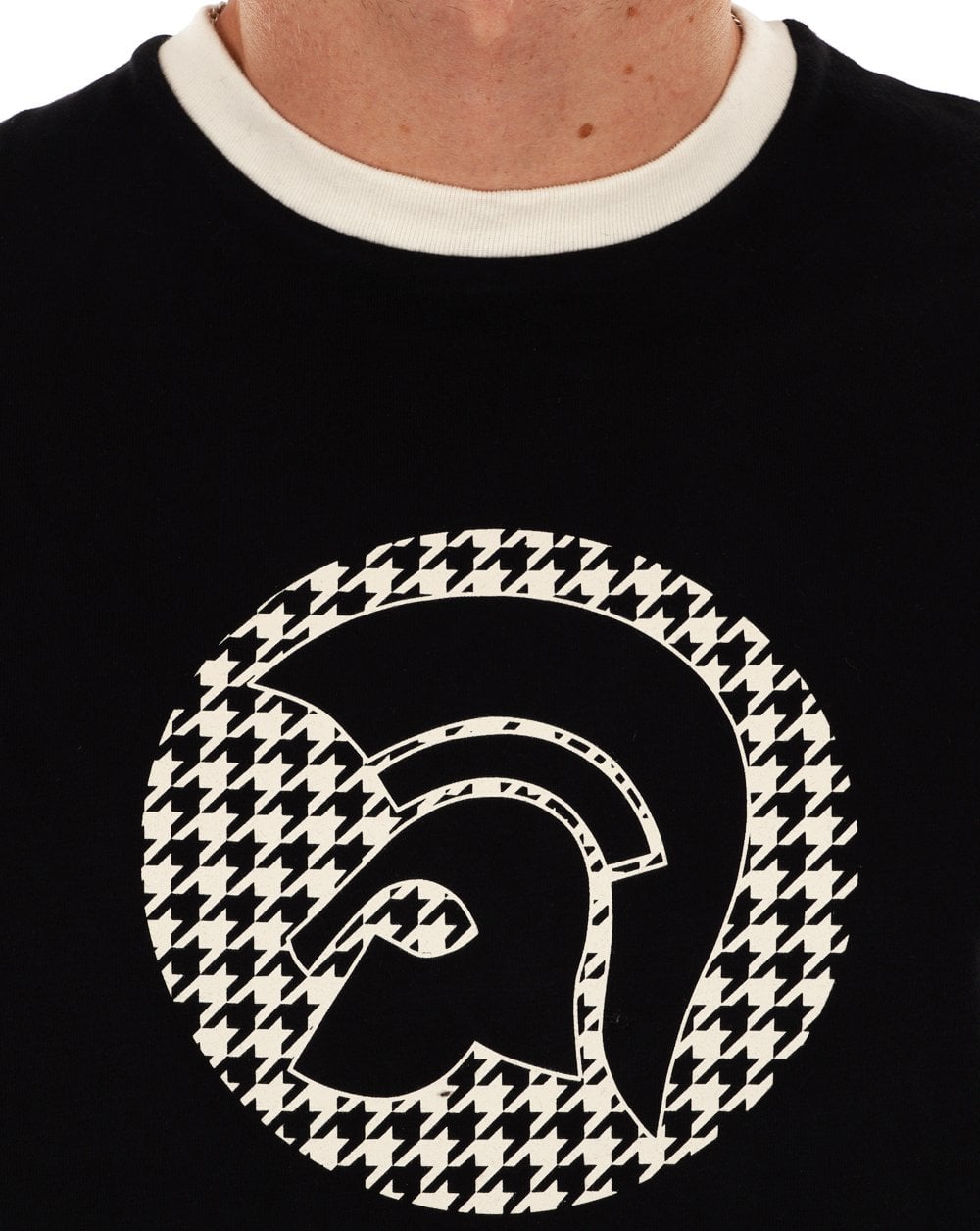 Trojan Houndstooth Logo T-shirt Black
