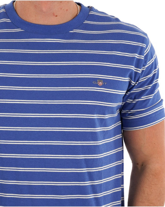 Gant Gant Striped T Shirt Rich Blue