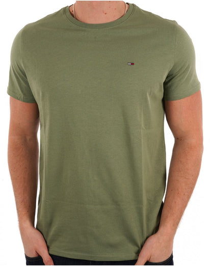 Tommy Jeans Slim Fit T Shirt Aruba Green