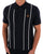 Trojan Raised Stripe Fine Gauge Knit Polo Navy
