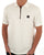 Trojan Ottoman Rib Chrome Zip Polo Ecru