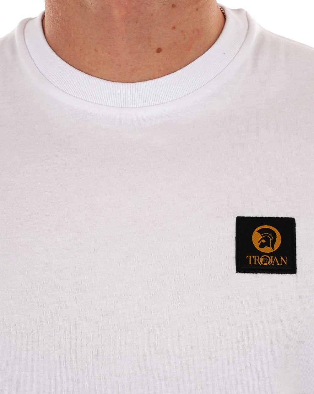 Trojan Badged Plain T-shirt White