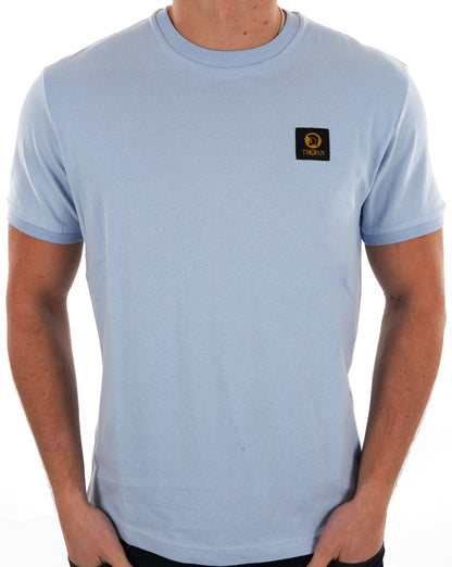Trojan Badged Plain T-shirt Powder Blue