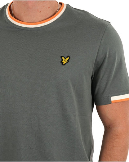Lyle & Scott Half Tipped T Shirt Green Mercurial