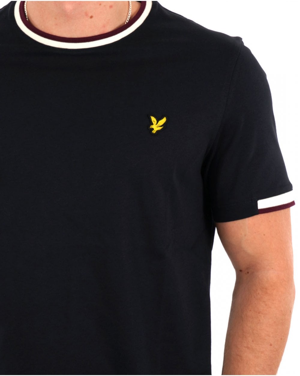 Lyle & Scott Half Tipped T Shirt Dark Navy