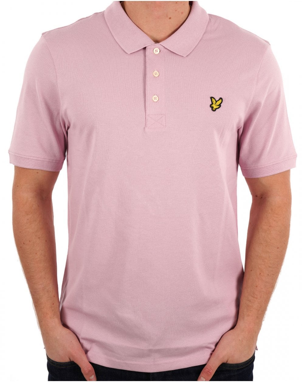 Lyle & Scott Plain Polo Shirt Pink Light