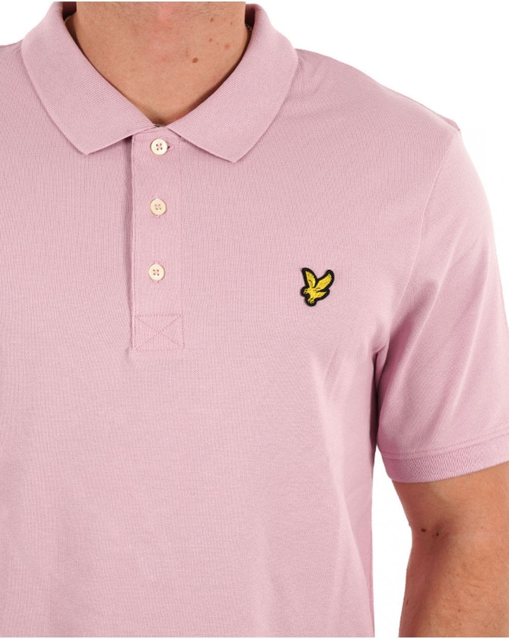 Lyle & Scott Plain Polo Shirt Pink Light