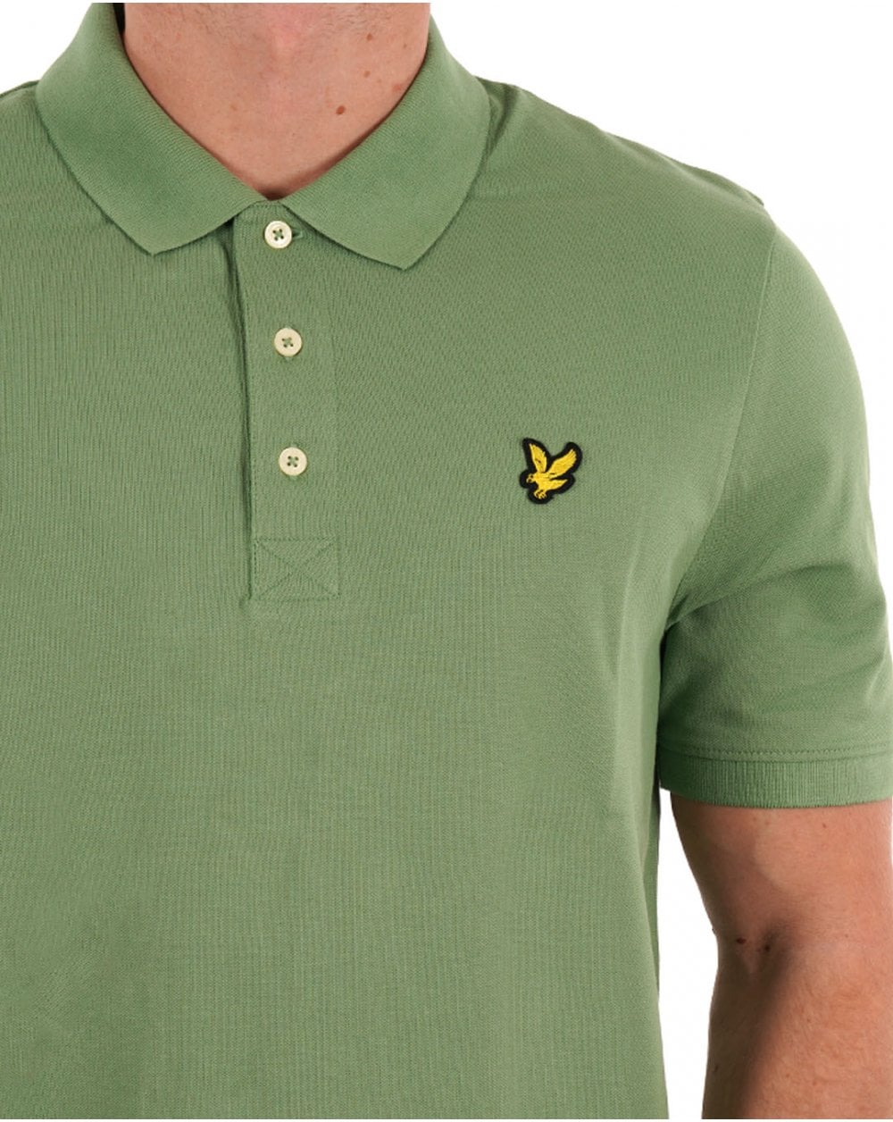 Lyle & Scott Plain Polo Shirt Smoke Green